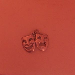 Silver Comedy Tragedy Mask Charm