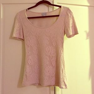 Light pink lace top