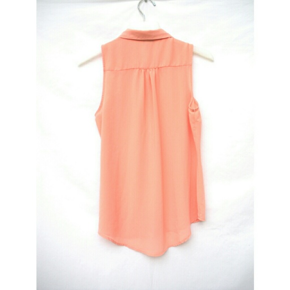 Chiffon Peach Blouse - Picture 4 of 4