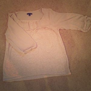 American Eagle Light Tan Blouse
