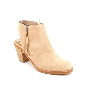 Nude suede boots