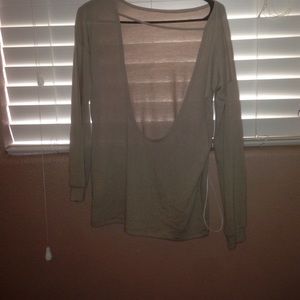 Low backless long sleeve