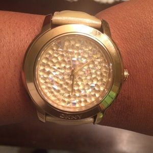 DKNY Crystal Studded Gold watch