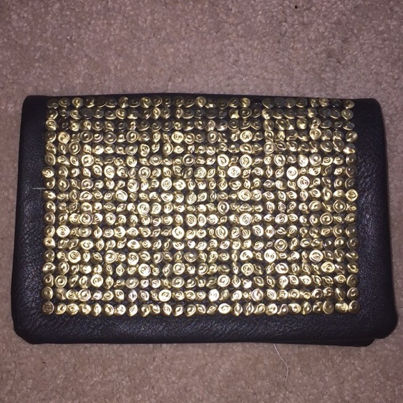 Urban Outfitters gold metal clutch/satchel