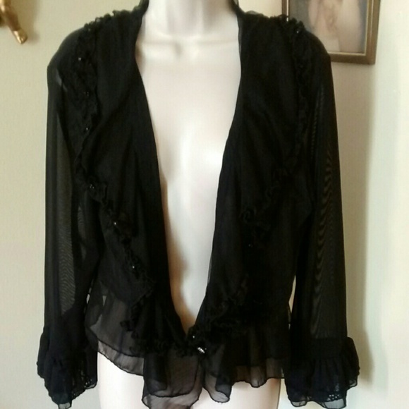 RUFFLES AND LACE EVENING JACKET