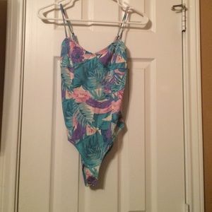 Forever 21 floral bodysuit