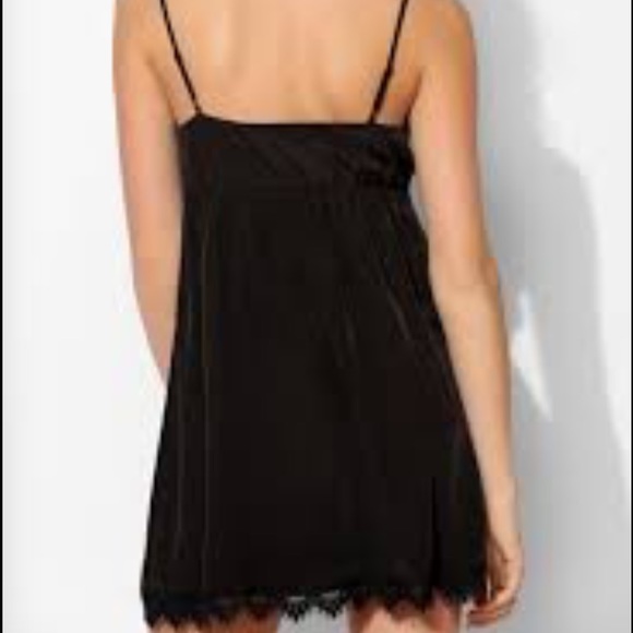 Black Surplice Lace Cope Dress (Urban Outfitters) - Picture 2 of 4