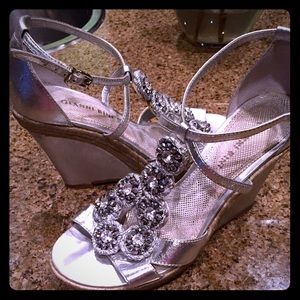 Silver Gianni Bini Wedges