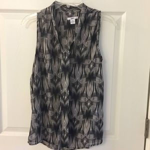 Sleeveless scarf blouse