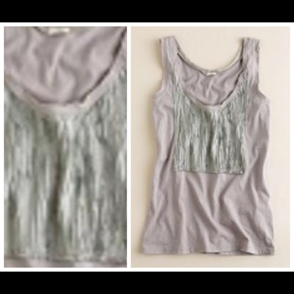 🆕 J. CREW Tissue Tonal Ruffle Tank Tee S