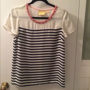 Anthropologie Mauve silk shirt