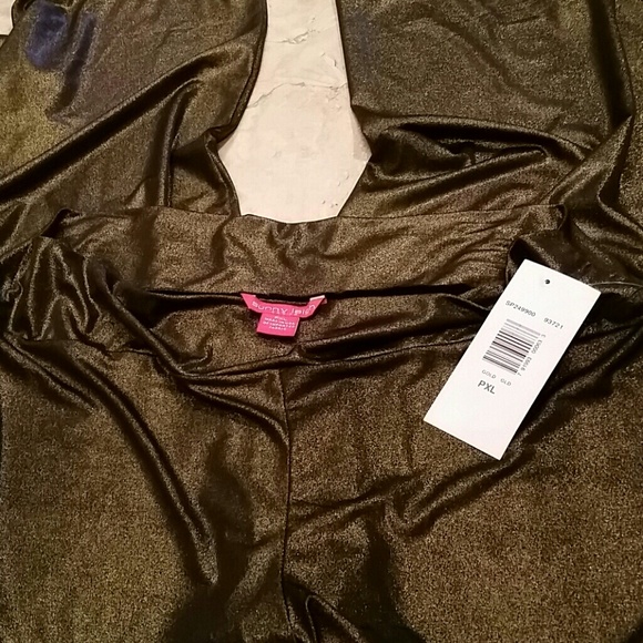 FINAL $$  metallic gold capri pant XL petite