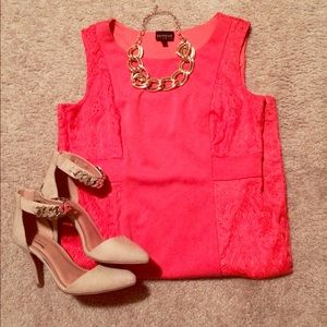 Coral Midi Dress