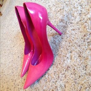 Pink to purple Aldo Heels.