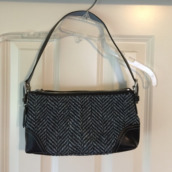 Coach Handbags - Blue tweed Coach Purse