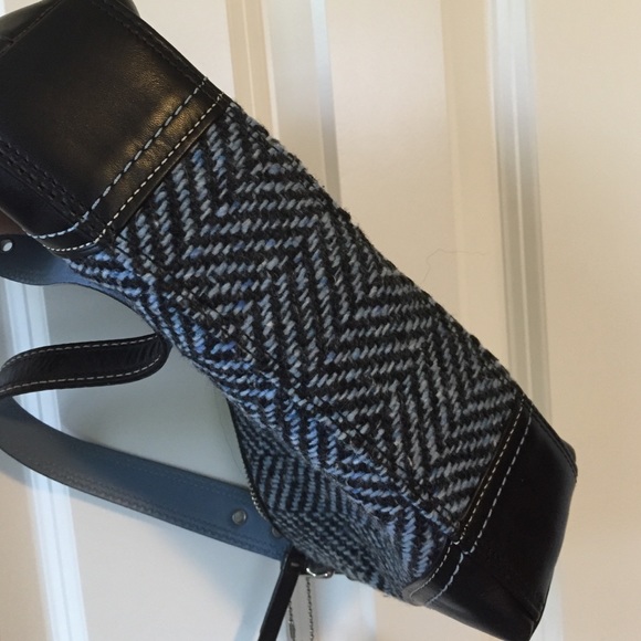 Blue tweed Coach Purse - Picture 3 of 4