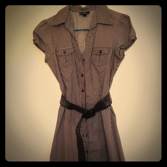 Dresses & Skirts - Dark brown pinstriped dress