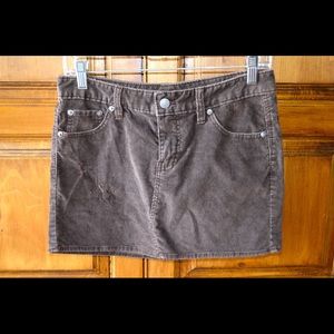 London Jean Brown Corduroy Mini Skirt. Size 0