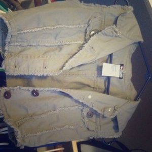 Dry olive half jacket