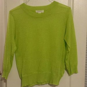 Lime green flowy sweater