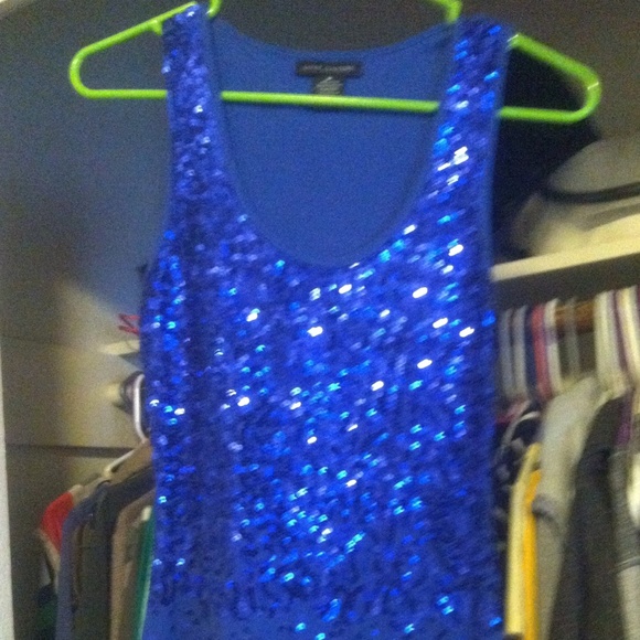 Navy blue Nd white tank top