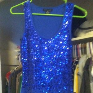 Navy blue Nd white tank top