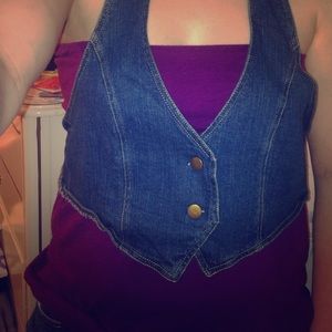 Denim looking vest