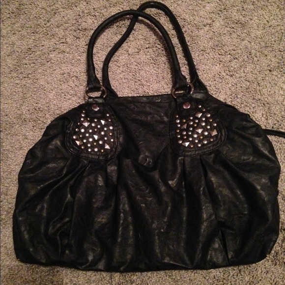 Black, leather purse