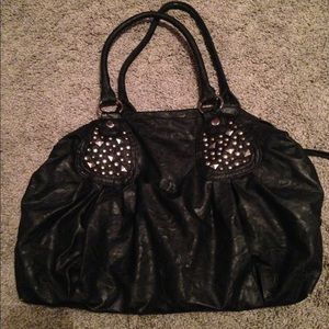Black, leather purse