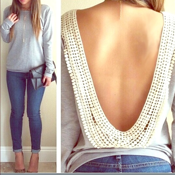 Backless full sleeve casual shirt