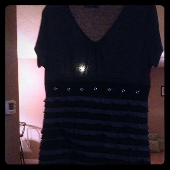 Gray and black casual dress size 14