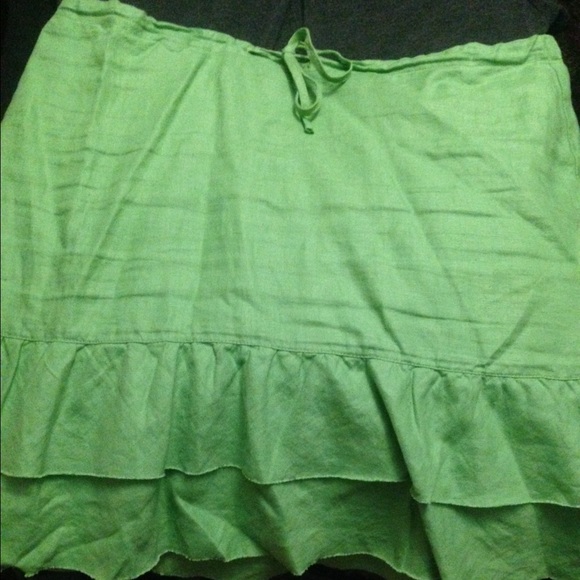Old navy linen green skirt size 10