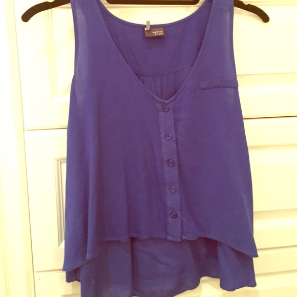 Dark blue crop top