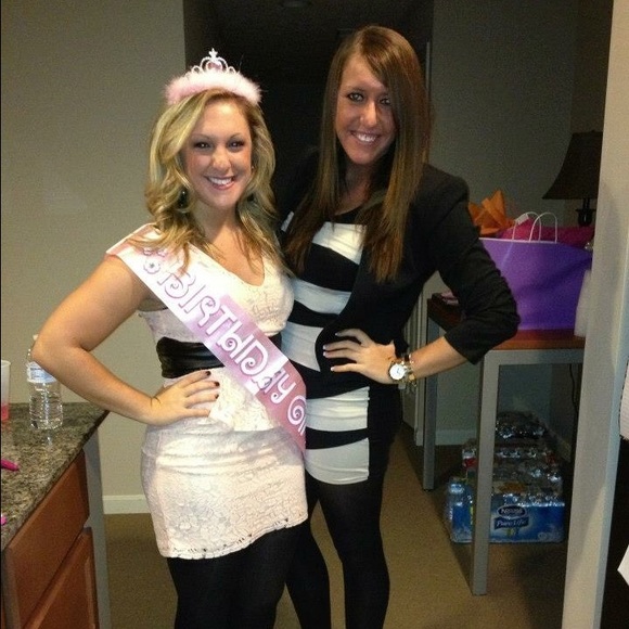 Size M - Charlotte Russe pink lace dress - Picture 3 of 3