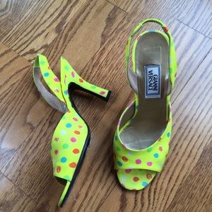 Authentic Vintage Versace Polkadot Peep Toe Sandal