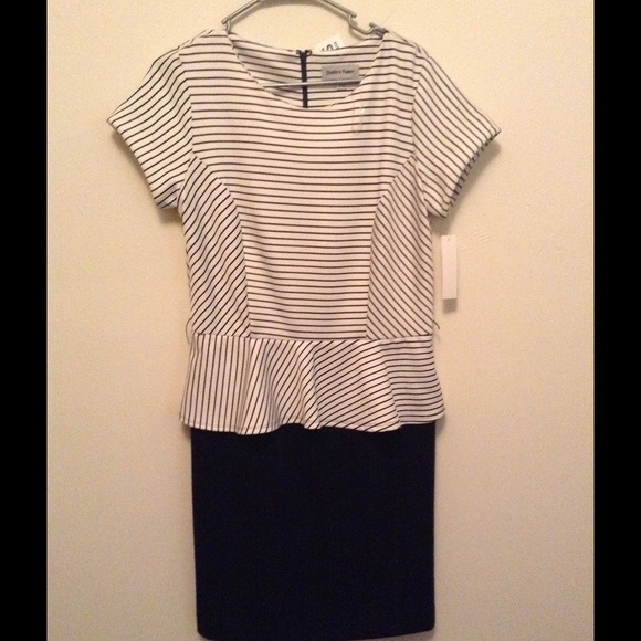 Nautical Peplum Dress