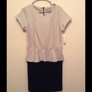 Nautical Peplum Dress