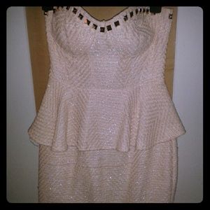 Strapless peplum Dress