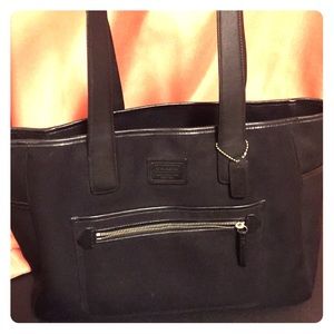 Large Coach canvas Tote
