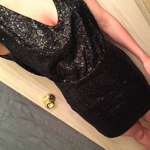 Black sequin dress