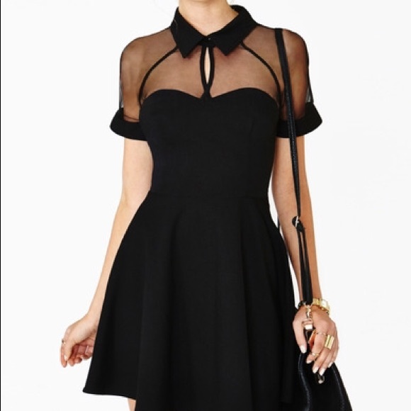 💕Sold💕 Black & sheer cocktail dress