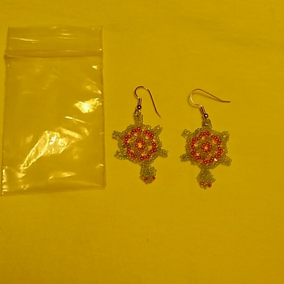 Beaded Turtle Ear Rings