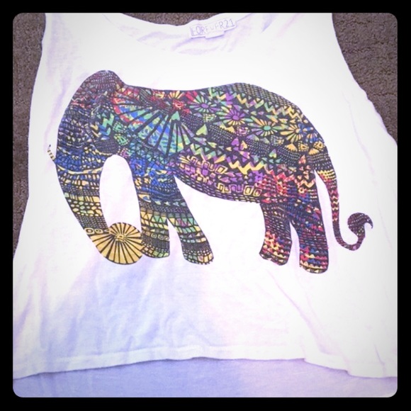 Boho elephant top forever 21