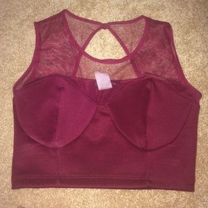 Burgandy Crop Top