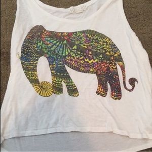 Boho colorful elephant tank