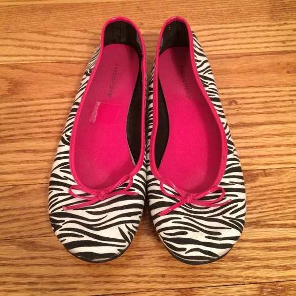 Shoes Only Worn Once Hot Pinkzebra Ballet Flats Poshmark