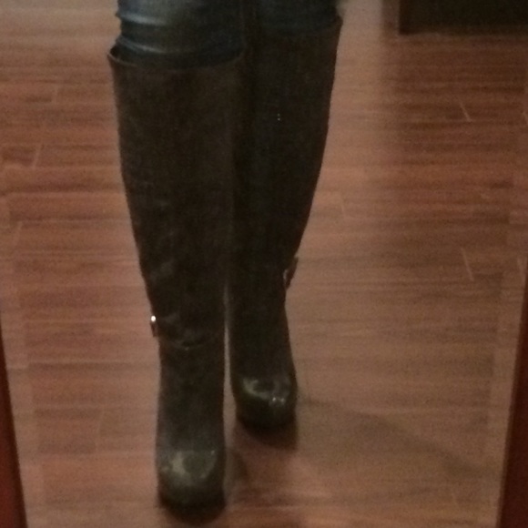 Report signature hot suede and patent leather boot - Picture 2 of 4