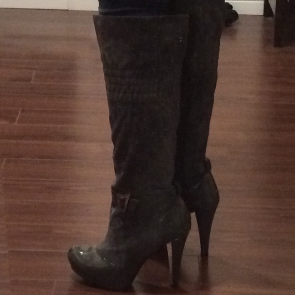 Report signature hot suede and patent leather boot - Picture 3 of 4