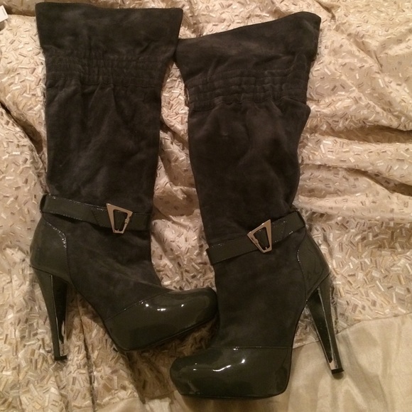 Report signature hot suede and patent leather boot - Picture 4 of 4