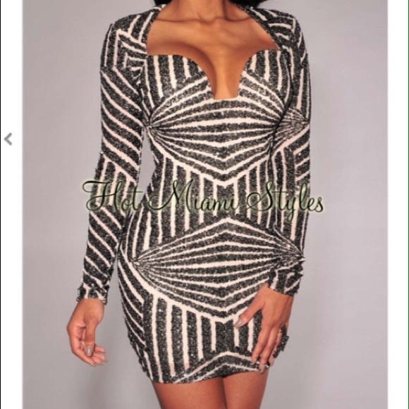 Hot Miami Styles Sequin Party Dress💕